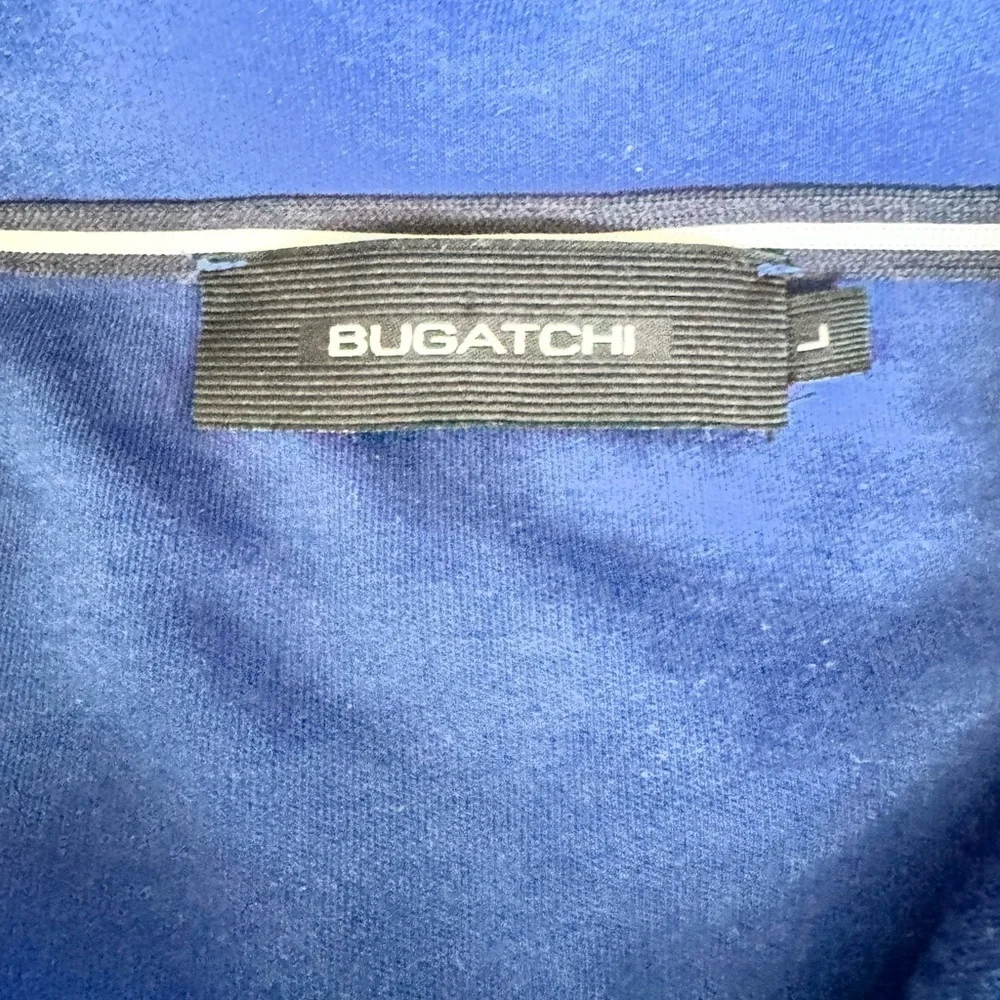 Bugatchi Men’s Blue Quarter Zip Pullover Long Sleeve Cotton Sweater Top XL C180